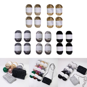 Hilo Metálico para Tejer a Mano, 100g 32m, Hilo Fantasía para Crochet, DIY, Bolsos Tejidos - Product Image 3