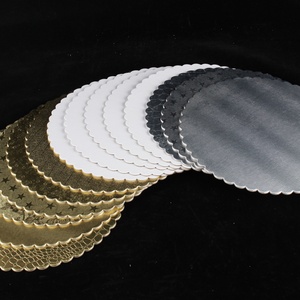 Wholesale Gold Foil Cake Drum 12mm Thick Corrugated Paper with Embossed <b>Edge</b> Elegant Cake Packaging Cake Base Broad - Product Image 2