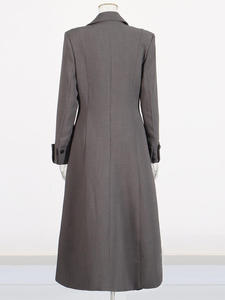 Cappotto Lungo da <span class=keywords><strong>Donna</strong></span> Vespera, Nuovo Stile Casual Elegante, Giacca Antivento Plissettata in Denim con Fodera in Poliestere, Taglia <span class=keywords><strong>XS</strong></span> - Product Image 3