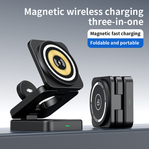 Cargador Inalámbrico Magnético 3 en 1 Multifuncional Portátil y Plegable de 15W H66 para iPhone, Reloj y Auriculares - Product Image 4