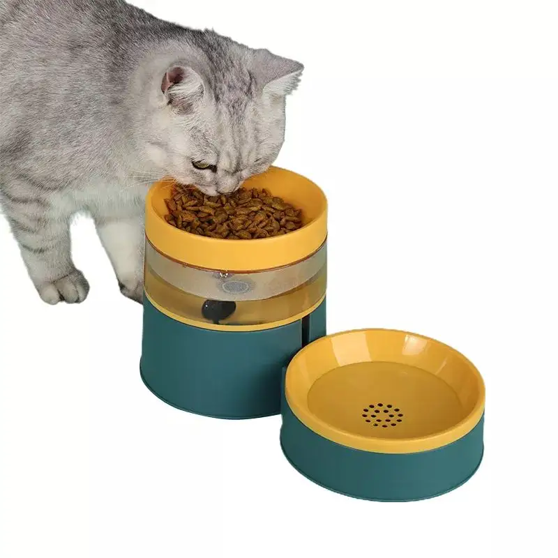 Alimentador automático para gatos, cuenco automático para mascotas, tazón de viaje para perros