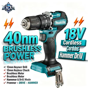Compatible con DHP487 <span class=keywords><strong>Taladro</strong></span> <span class=keywords><strong>Percutor</strong></span> Inalámbrico LXT de 18V sin Escobillas, <span class=keywords><strong>Taladro</strong></span> de Impacto de 13mm 40Nm - Herramienta Sola (Sin Batería) OEM Industrial/DIY - Product Image 1