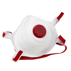 Testa ad anello mascarillas FFP3 con valvola di respirazione a flusso freddo regolabile cintura in pieno PVC nasello con guarnizione completa maschera protettiva industriale