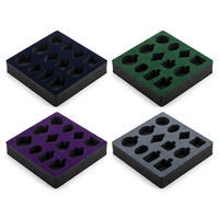 Insert en mousse EVA floquée personnalisé pour boîte cadeau à vin, support de bouteille imperméable laminé en velours, emballage