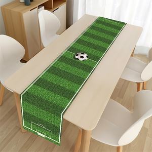 Chemin de table Football et Rugby pour fêtes d'anniversaire, décoration de cuisine et salle à manger, décoration d'intérieur, thème garçon, automne, catégorie de produits - Product Image 1