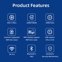 Carte mère ESP32-P4 avec processeur double cœur ESP32-C6 RISC-V, 32 Mo de PSRAM, 16 Mo de mémoire Flash, WiFi6, Bluetooth5, MIPI CSI DSI, module de développement IoT