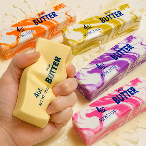 Paquete de Juguetes Blandos de Mantequilla de Colores Personalizados de Ascenso Lento, Juguetes Sensoriales Antiestrés Suaves y Elásticos para Recuerdos de Fiesta - Product Image 1