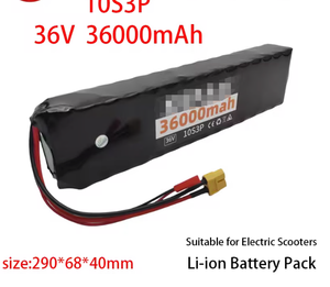 Batterie au lithium rechargeable 36V 36Ah 18650 10S3P 500W pour trottinette électrique modifiée avec BMS SYP XT60 JST - Product Image 3