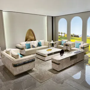 أريكة 2024 فاخرة من الجلد بتصميم حديث لغرفة المعيشة طقم أريكة من تشيسترفيلد لأثاث المنزل والمكتب والفندق