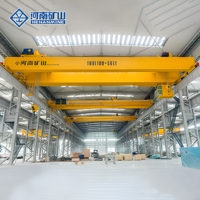 Pont roulant électrique à double poutre 10t 20t 50t, grue à double chariot pour atelier