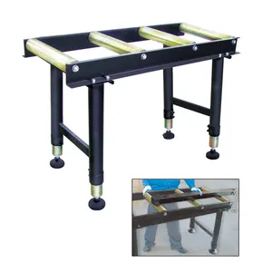 Wood Work Support Heavy Duty Roller Conveyor Table Roller Stand for Saws