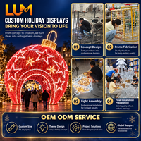 Guirlande lumineuse LED de 4 m de diamètre, boule géante à traverser avec structure en aluminium pour motif lumineux de Noël