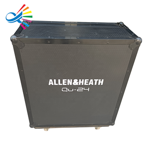 เคสคุณภาพสูงแบบกำหนดเองได้ ทนทาน สำหรับคอนโซล Allen & Heath <span class=keywords><strong>QU24</strong></span> พร้อมช่องเก็บอุปกรณ์และล้อ - Product Image 2