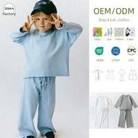 Ensemble de vêtements confortables pour enfants, pull en coton, ensemble de survêtement, t-shirt à manches longues confortable pour le printemps, pantalon, ensemble pour bébé de 0 à 8 ans