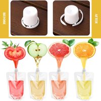 Pochettes à bec verseur portables en gros pour boissons de voyage, emballage plastique transparent, sachets refermables pour jus et liquides