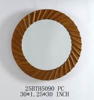 Miroir mural décoratif style nordique, accent décoratif pour la maison, 76,2*3,18*76,2CM, miroir mural en bois antique pour la décoration intérieure