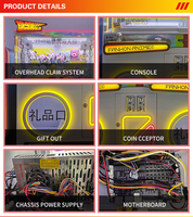Máquina de Muñecas Personalizada en Oferta, Mini Grúa de Peluches, Juego de Arcade Operado con Monedas, Metal, Acrílico, Iluminación LED