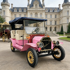 Carro de golf eléctrico clásico <span class=keywords><strong>retro</strong></span> de 5 plazas, 48V 5KW, para <span class=keywords><strong>alquiler</strong></span> en bodas, venta al por mayor - Product Image 4