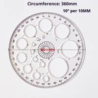 360 plein cercle rapporteur Instrument dessin cercle modèle étudiant conception multi-usage règle en plastique approvisionnement direct transfrontalier