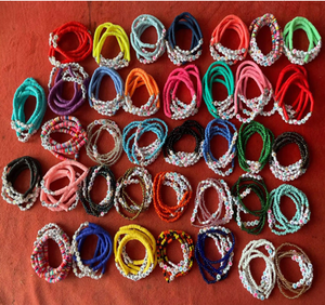 Cô Gái Thủy Tinh Đầy Màu Sắc Hạt Tùy Chỉnh Tên Lấy Cảm hứng Thư Vòng Đeo Tay Ban Đầu Thư Tình Bạn Vòng Đeo Tay Quà Tặng Cho Mẹ Con Gái - Product Image 6