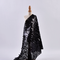 Tissu en dentelle de voile brodé de sequins, 100 % polyester, 125 cm, 230 g/m², respirant, épais, tissé, couleur personnalisée, vente en gros