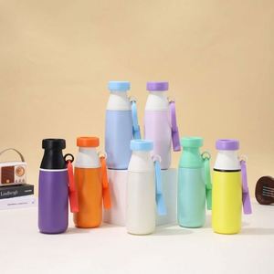 Botella de Agua de Acero Inoxidable con Aislamiento al Vacío de 500 ml, Pajita de Goma, Doble Opción de Bebida, Aislamiento Térmico de 6 a 12 Horas - Product Image 1
