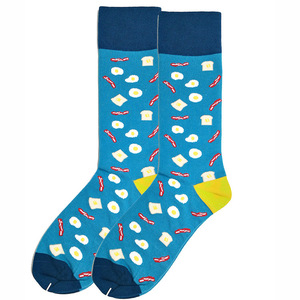Chaussettes fantaisie originales et amusantes en coton pour le petit-<span class=keywords><strong>d</strong></span>éjeuner, le vin, les jus, les motos, les camions anciens, les vélos, avec motifs œuf, <span class=keywords><strong>pain</strong></span>, hot-dog, en coupe mi-haute - Product Image 3