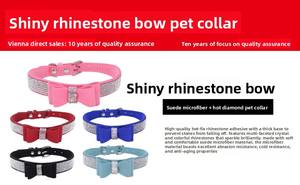 <span class=keywords><strong>2025</strong></span> recién llegados <span class=keywords><strong>Collar</strong></span> de perro de cuero Simple personalizado con Bowknot patrón sólido accesorios para mascotas al por mayor - Product Image 5
