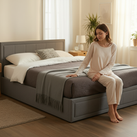 Modernes Gepolstertes Weiches Bett mit Kiefernholzrahmen für Hotel & Apartment - Kontraktqualität Schlafzimmermöbel OEM