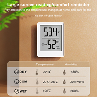 Thermomètre hygromètre compact mini LCD le plus vendu, personnalisable avec support OEM, moniteur ABS pour usage intérieur et extérieur