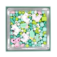 Kit de perles en bois personnalisé Llama Cactus, conception sur mesure, OEM, ODM, marque privée, emballage de détail clé en main, vente en gros en vrac, artisanat