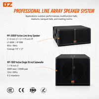 Système de sonorisation DSZ MY-208XP+MY-18XP avec deux enceintes line array de 8 pouces et un caisson de basses passif de 18 pouces pour hôtels, événements en direct, concerts, théâtres, salles de conférence