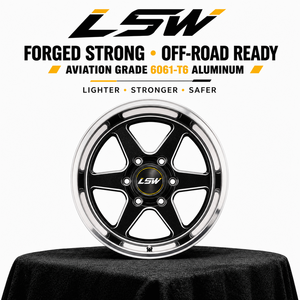 ล้อฟอร์จ LSR690S ขนาด 24 นิ้ว 24x14 6x139.7 สำหรับออฟโรด ขอบลึก 6 ก้าน สีดำขอบกลึง รุ่นใหม่ล่าสุดสำหรับรถโคโลราโด แคนยอน - Product Image 4