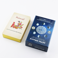 Cartes de tarot Oracle en feuille d'or de haute qualité avec impression personnalisée Emballage écologique Golden Edge Boîte en papier 2 pièces au design personnalisé