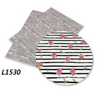 Tissu imprimé à motif floral en Faux cuir, 50x136 cm x 30 cm, pour l'artisanat à la main