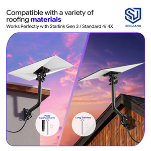 LOGO personnalisé réglable à 360° °   Support mural rotatif Starlink avec adaptateur de tuyau Gen 3 pour kit Internet Starlink Gen 3 Satellite - Product Image 3