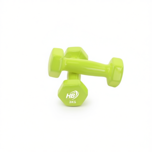 Mancuernas Hexagonales de 3 kg con Revestimiento Brillante Verde Intenso, 1 Unidad - Product Image 2