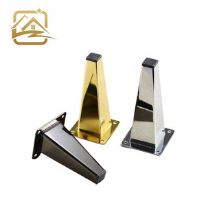 Precio de fábrica, patas de sofá metálicas tubulares cónicas oblicuas negras de 15 cm, patas de hierro duraderas para sofá cama y armario - Product Image 1