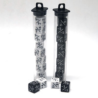 Tube de rangement pour dés de jeu de société pour adultes sur le thème de D&D en plastique PC transparent en vrac et accessoires