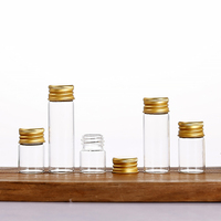 Flacons en verre transparent de 22 mm de diamètre avec bouchon en aluminium doré, capacité 5 ml-30 ml, pour le stockage du safran et des épices – Approvisionnement direct usine