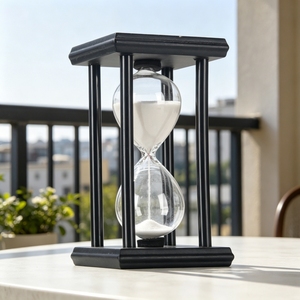 นาฬิกาทรายไม้โอเอ็มนาฬิกาทรายสี่เสาสำหรับเด็กโต๊ะเรียนและสำนักงาน - Product Image 2
