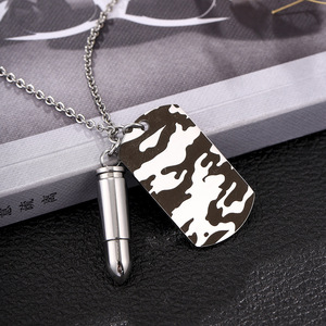 סגנון היפ הופ חרוט חרוט תג כלב תליון שרשרת קישורים אישיות כדור אביזרים צורה גיאומטריים צורה גיאומטרית - Product Image 4