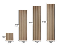 Panneaux acoustiques muraux en bois de 3 m, placage bois naturel, MDF, feutre PET, isolation phonique pour hôtel, bureau