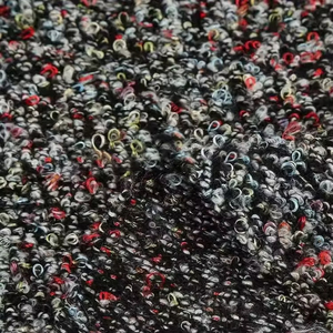 <span class=keywords><strong>Tissu</strong></span> tricoté en polyester Hacci teint en fil de haute qualité 250 GSM pour vêtements et robes - Product Image 3