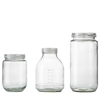 Bouteille de culture tissulaire en verre blanc de haute qualité 195ml-1000ml avec couvercle respirant et hermétique 53 63 70mm, autoclavable, pour plantes, champignons et laboratoire