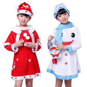 Costume de Père Noël en velours Starlight pour enfants, robe pour filles, costume pour garçons, tenue de scène de Noël - Product Image 5