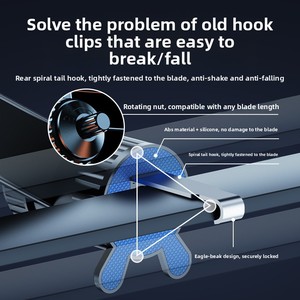 Soporte para Teléfono con Varilla Extensible Larga para Rejilla de Ventilación de Coche, Gancho de Pico de Águila, Bloqueo Automático por Gravedad, Estable 720 °   Soporte ajustable para teléfono con función de navegación - Product Image 4