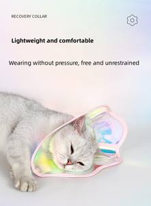 Köpekler kediler için Kingtale yumuşak katı kurtarma yaka ameliyat sonrası koruma için temizle Pet koni bakım banyo yara şifa - Product Image 2