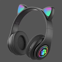 Casque sans fil LED B39M de haute qualité avec oreilles de chat, casque mignon pour enfants, cadeau avec micro, étanche IPX4 5.1, anti-bruit