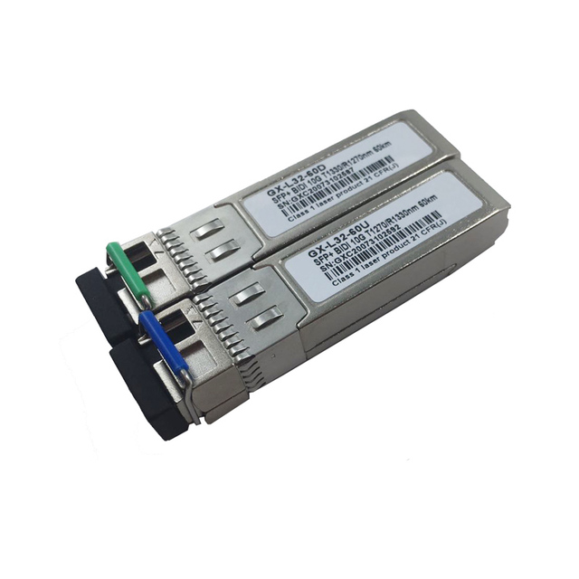 10G SFP+ BiDi Optical Transceiver Single Fiber 1270/1330nm 10-80km Single Mode Fiber Optic Module